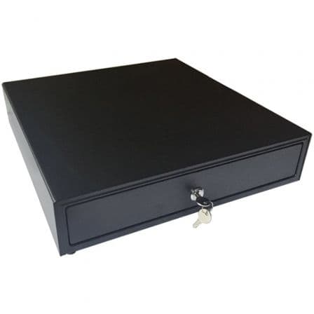 Premier Gaveta de Dinheiro 400 LC-B Manual e Automática Preta 41x41cm 4 Notas 8 Moedas