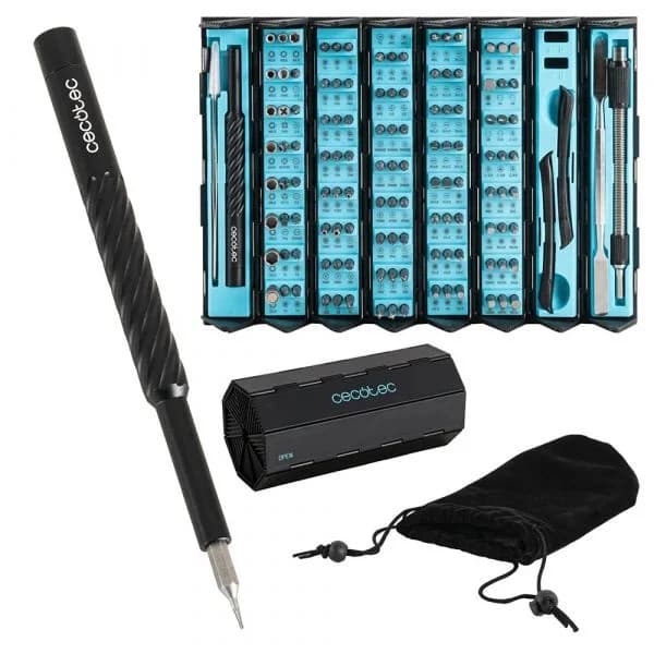 Cecotec Conjunto de Chaves de Fenda de Precisão PrecisionGyro 300 Infinity (128 Peças - Black)