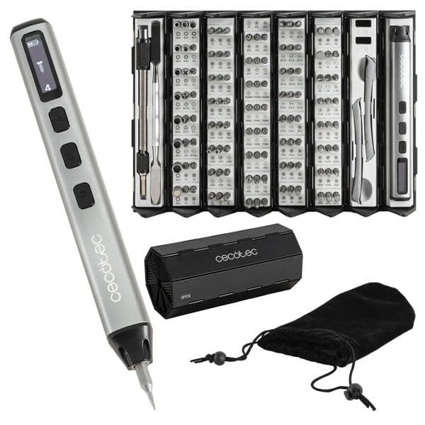 Cecotec Kit Chaves de Fenda Elétricas de Precisão PrecisionGyro 5000 Infinity Auto com Sensor Giroscópio e 128 Acessórios