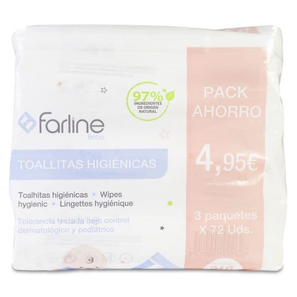 Farline Bebe Toalhitas Higiénicas 3x72 Unidades