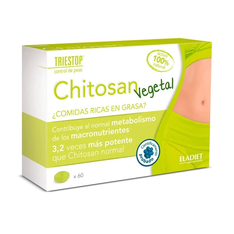 Eladiet Triestop Chitosan Vegetal 640mg 60 Comprimidos