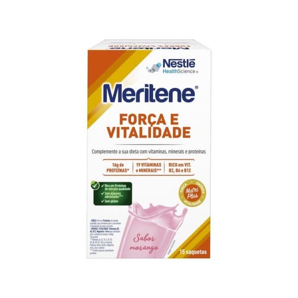 Nestlé Meritene Batido Morango 450g 15x 30g
