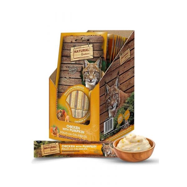 Natural Greatness Cat Snack Creamy Digest Support Frango e Abóbora 4x14gr