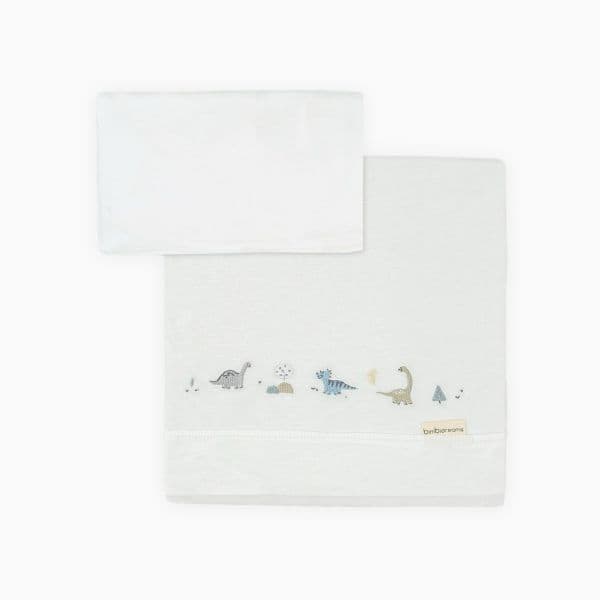 Pirulos Lençóis Punto Trex Branco/verde 80x50