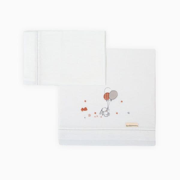 Pirulos Lençóis Algodão Jolie Branco/lino 80x50