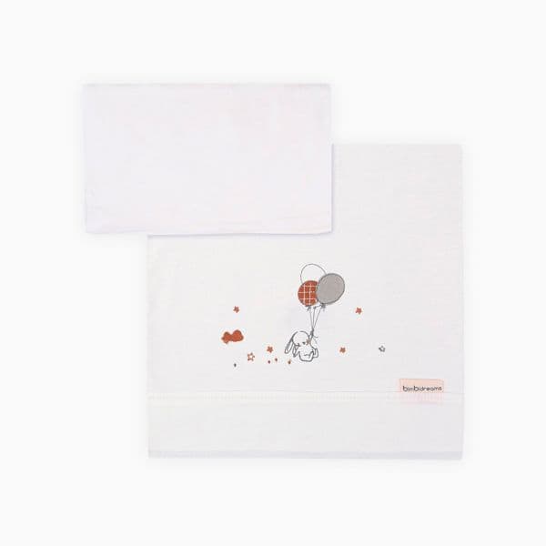 Pirulos Lençóis Punto Jolie Branco/lino 80x50