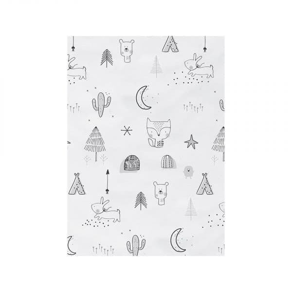 Pirulos Lençol Punto Ajustável Indian Branco/gris 140x70