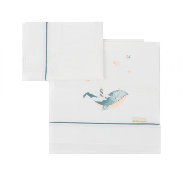 Pirulos Lençóis Algodão Moby Branco 80X50