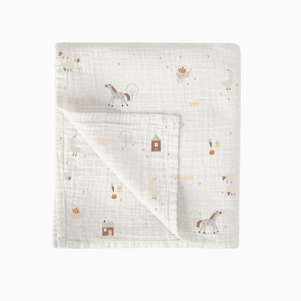 Pirulos Musselina 120x120cm Fram Branco/lino