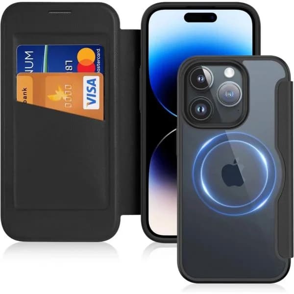 Capa Magnética Suporte Cartão para iPhone 14 Pro