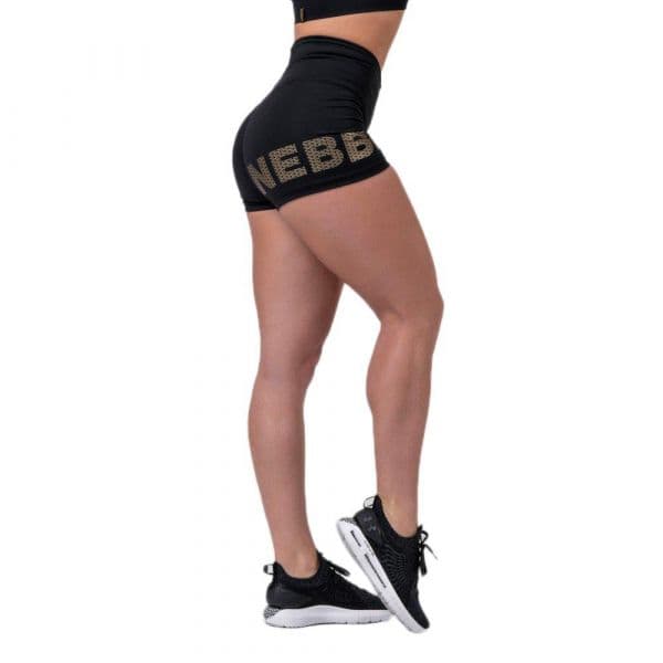 Nebbia Intense Gold Print Short Tight Preto XS Mulher