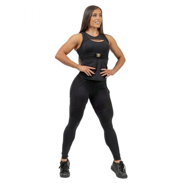 Nebbia Intense Mesh Gold Leggings High Waist Preto XS Mulher