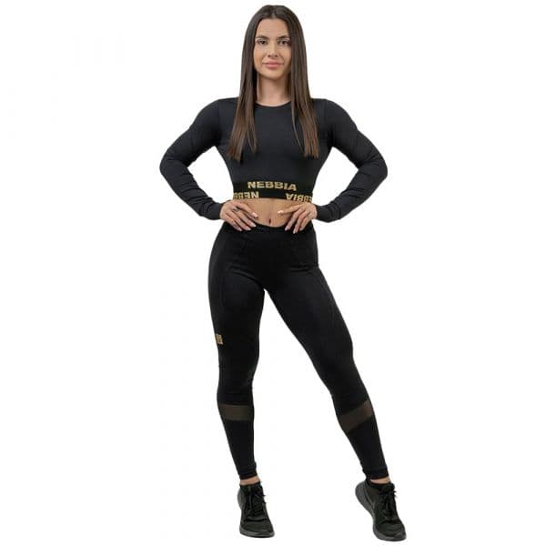Nebbia Push-up Intense Heart-shaped Gold Leggings High Waist Preto XS Mulher