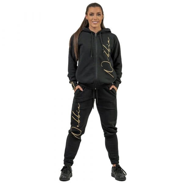Nebbia High-waist Intense Signature Gold Joggers Preto S Mulher