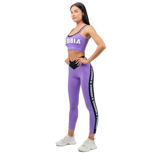 Nebbia Side Stripe Iconic Leggings High Waist Roxo XS Mulher