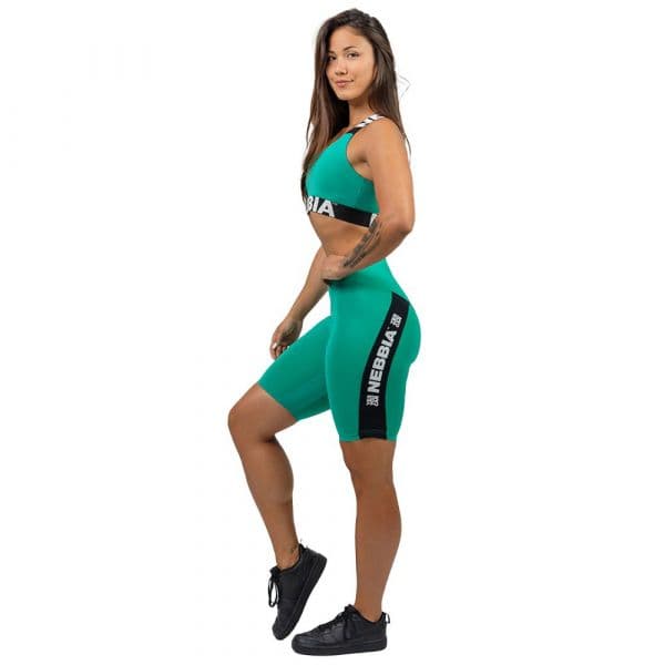 Nebbia High Waisted Iconic Short Leggings Verde L Mulher