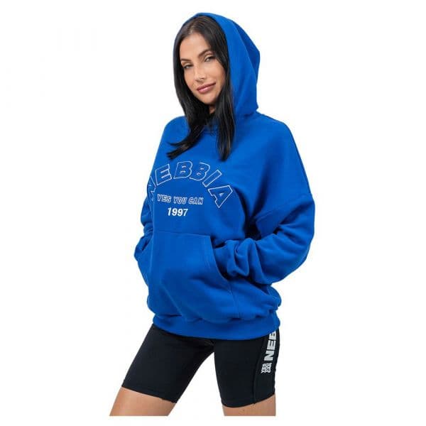 Nebbia Branded Oversized Gym Rat Hoodie Azul XS Mulher