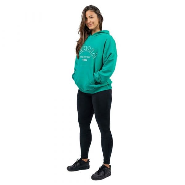 Nebbia Branded Oversized Gym Rat Hoodie Verde S Mulher