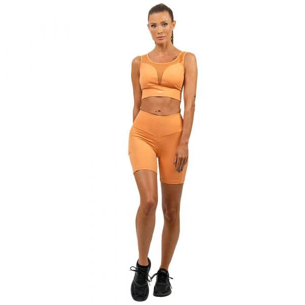 Nebbia Biker Elite Short Leggings High Waist Laranja M Mulher
