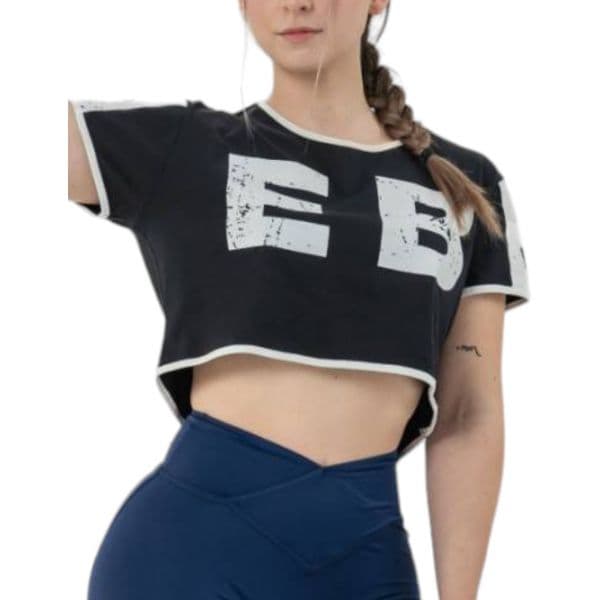Nebbia Oversized Crop Top Game On 62089100 Xs Preto