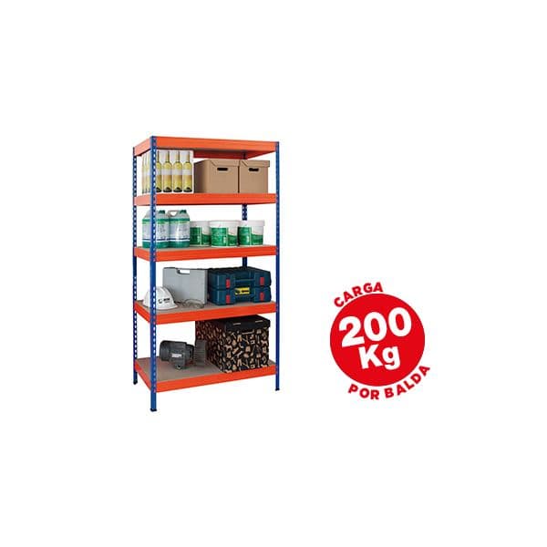 Ar Storage Estante Metálica 180x90x40cm 5 Prateleiras 200kg - STABIL 90/45