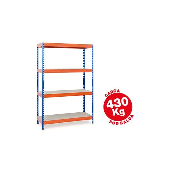 Ar Storage Estante Metálica 200x100x60cm 4 Prateleiras 430kg - STABIL 100/60