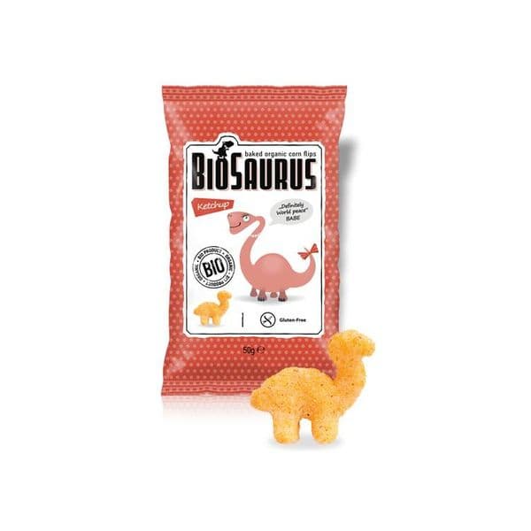 Biosaurus Snack de Milho com Ketchup Assado 1 Unidade de 50g