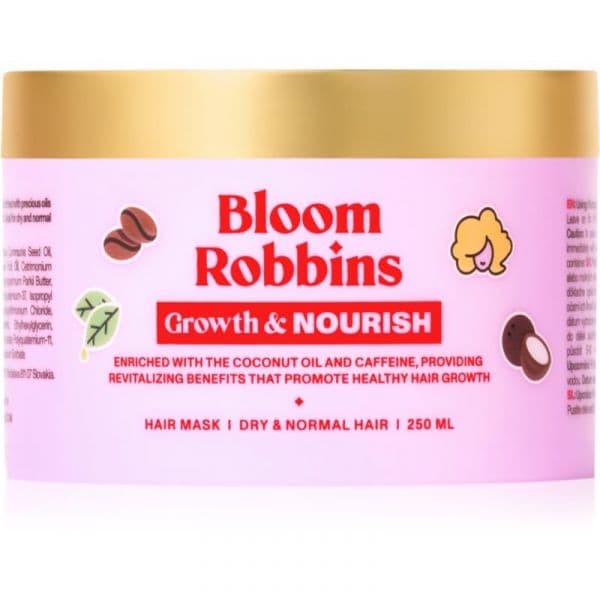 Bloom Robbins Growth & Nourish Máscara Capilar Nutritiva para todos os Tipos de Cabelos 250ml