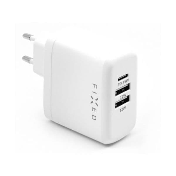 FIXED Carregador de Viagem USB-C 45W Branco