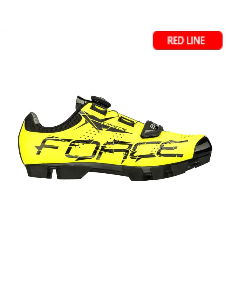 SAPATOS CICLISMO FORCE MTB CRYSTAL AMARELO FLUO