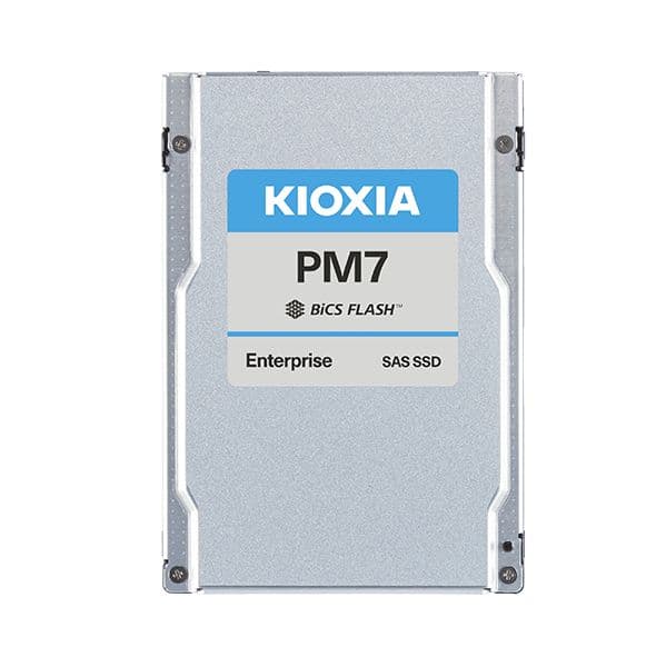 SSD Kioxia 7680GB KPM7VRUG7T68 2.5" SAS 22.5Gb/s Leitura Intensiva Encriptado SED
