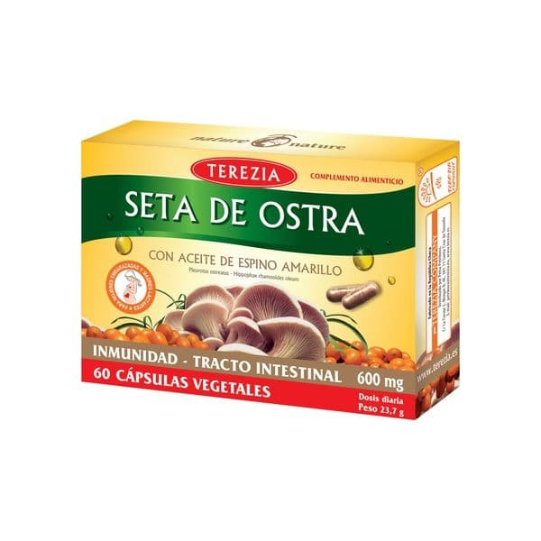 Terezia Company Cogumelo Ostra com Óleo de Espinheiro Amarelo 60 Cápsulas