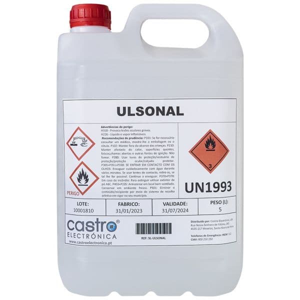 Liquido Limpeza Concentrado P/ Aparelhos de Limpeza Ultra-sons (5 Litros)