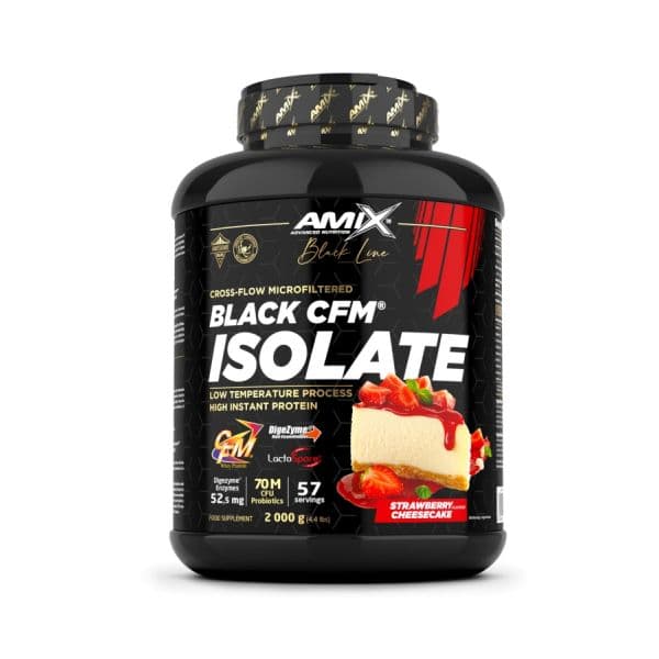 Amix Nutrition Protein Black CFM Isolate Cheesecake Morango 2kg