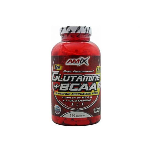 Amix Nutrition Glutamine + BCAA 360 Cápsulas