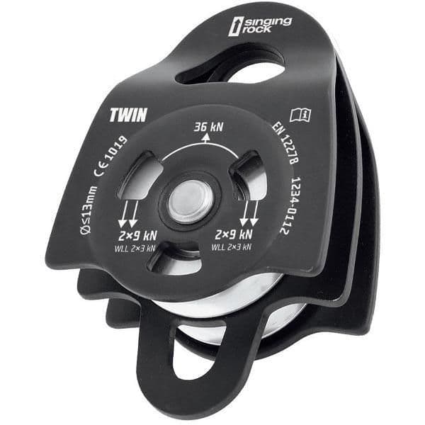Singing Rock Pulley Twin Black - SRRK802BB00