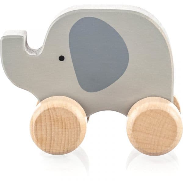 Zopa Wooden Animal Animal com Rodas de Madeira Elephant