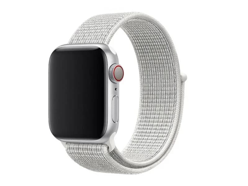 Bracelete Nylon Velcro Swissten para Apple Watch 42-49mm (Branco) - MEGAONLINE