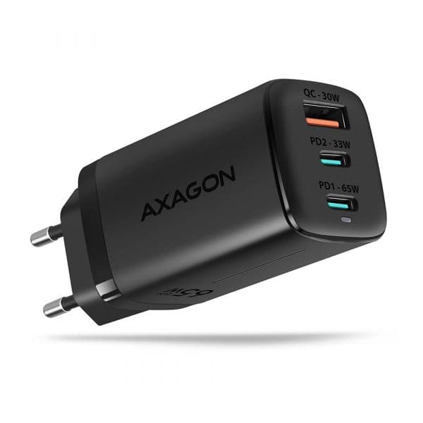 AXAGON Carregador 2x USB-C / 1x USB-A PD 3.0 QC4+ - ACU-DPQ65