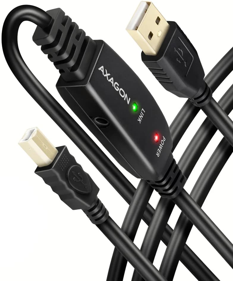 Axagon Cabo Extensão USB 2.0 A-M para B-M Activo 10m - ADR-210B