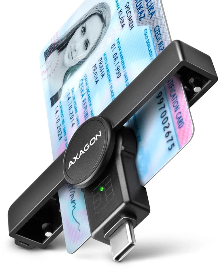 AXAGON Leitor cartão cidadão PoketReader USB-C
