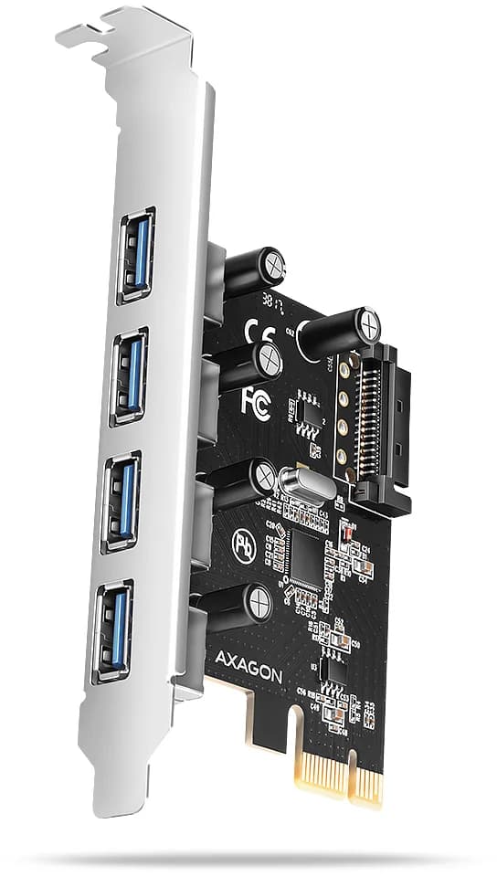Axagon Placa de Expansão PCEU-430RS 4x USB 3.2 Gen 1 com Alimentação SATA