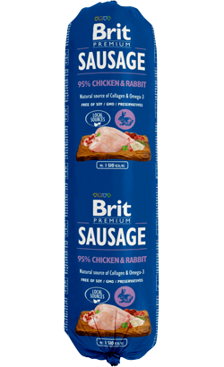 Brit Sausage Chicken & Rabbit 2x 800g