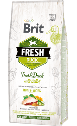 Brit Fresh Active Run & Work Duck & Millet 12Kg