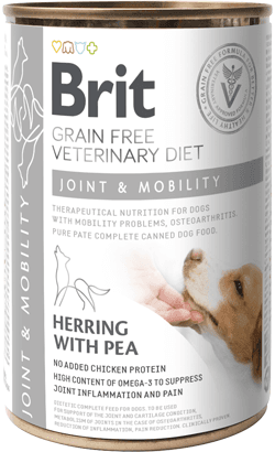 Ração Húmida Brit Vet Diet Joint & Mobility Grain-Free Herring & Pea 6x 400g