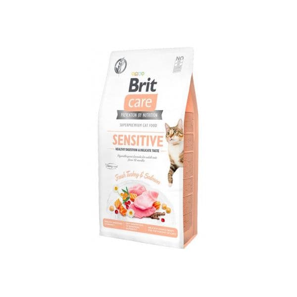 Brit Care Grain Free Sensitive Healthy Digestion Turkey & Salmon 7Kg