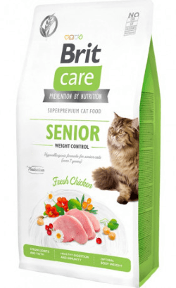 Brit Blue, Brit Care Brit Care Grain Free Senior Weight Control Chicken & Peas 400g