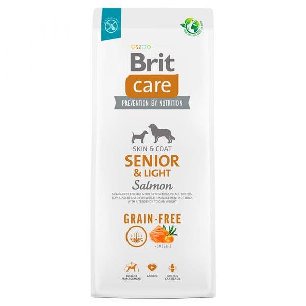 Brit Care Dog Grain-Free Senior & Light Salmon 12 kg