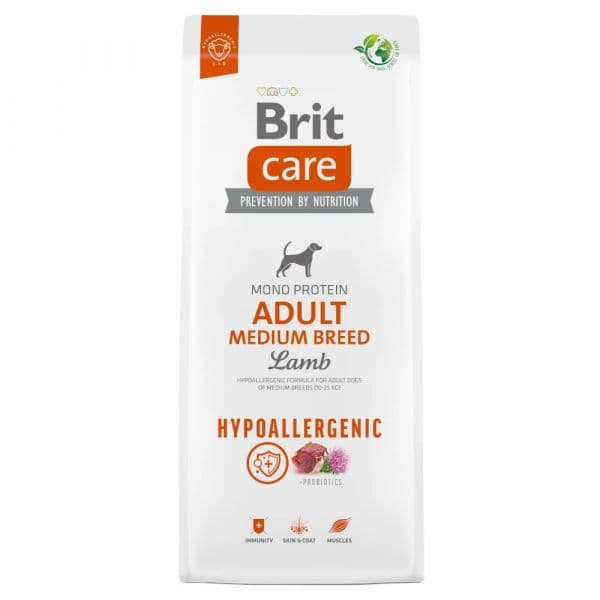 Brit Care Dog Hypoallergenic Adult Medium Breed Lamb 3 kg