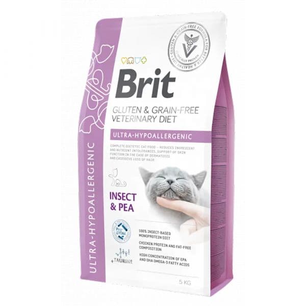 Brit Veterinary Diet Cat Ultra-Hypoallergenic Gluten & Grain-Free Insect & Pea 2 kg